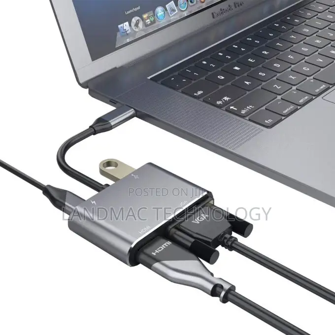 Type -C Hdmi Vga Converter Usb 3.0 Adapter- 87w - Grey