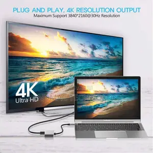 Type -C Hdmi Vga Converter Usb 3.0 Adapter- 87w - Grey