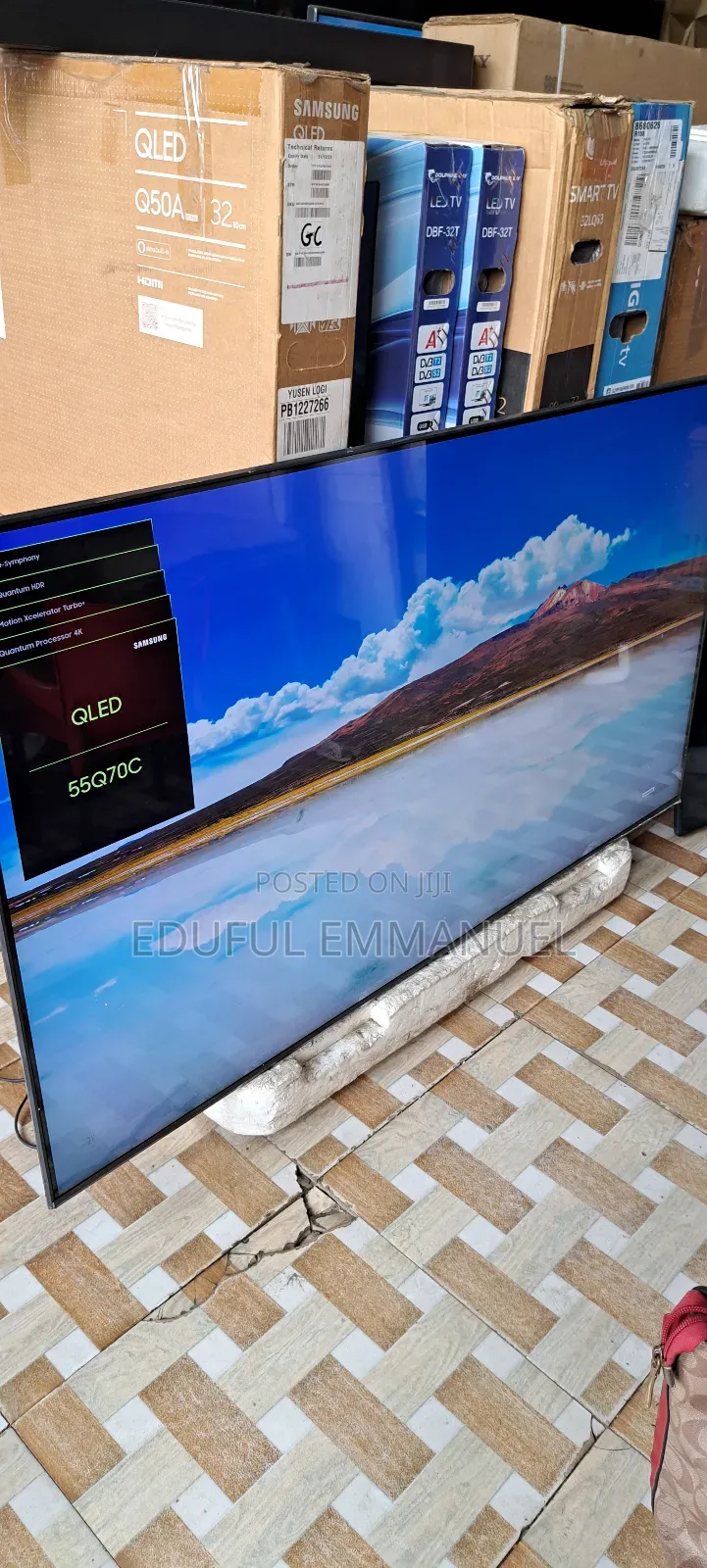 Samsung 55" Class Qled Q70c Uhd Smart Alexa Apple Airpla