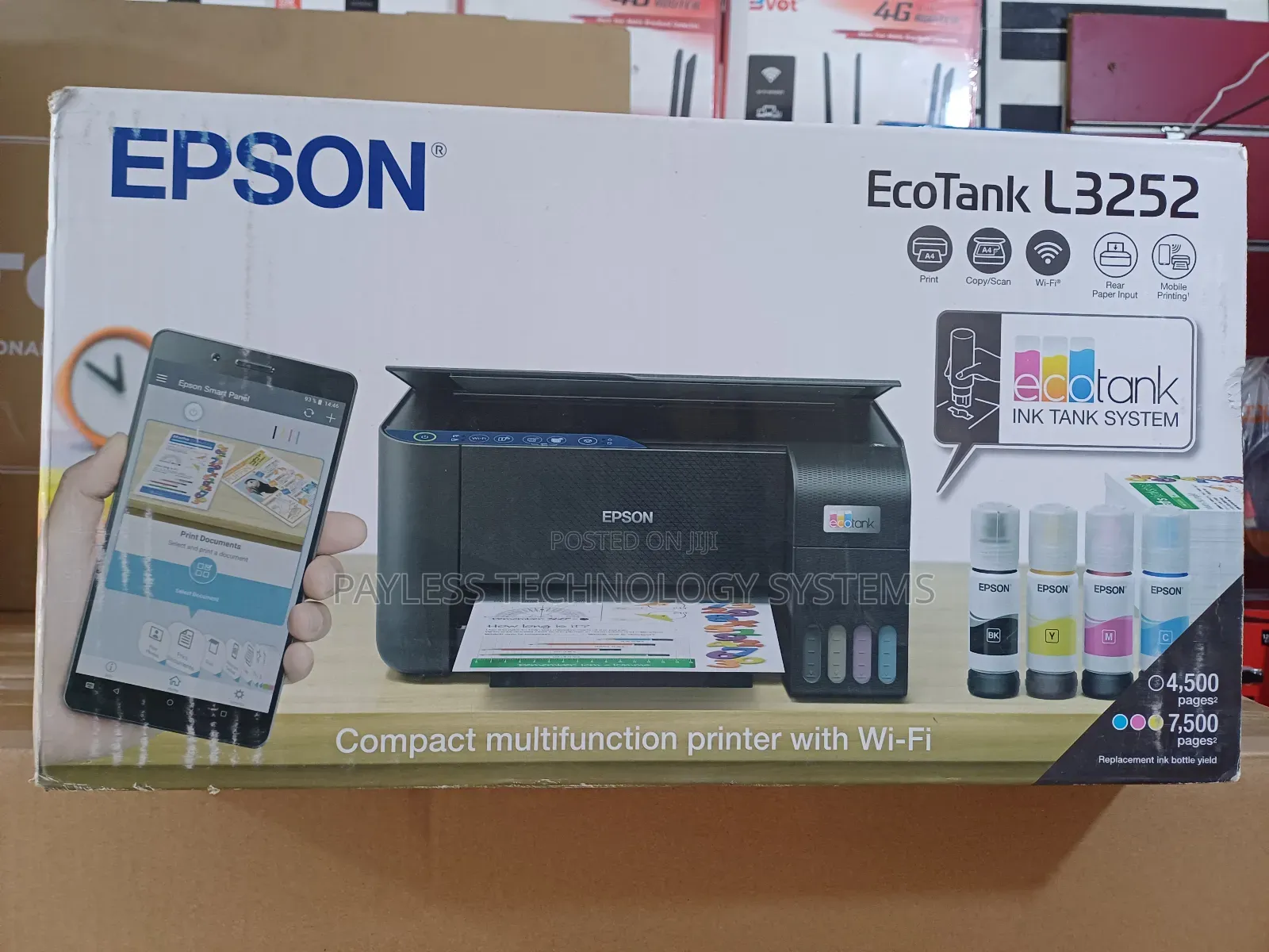 Epson Ecotank L3252 A4 Wi-Fi All-in-One Ink Tank Printers