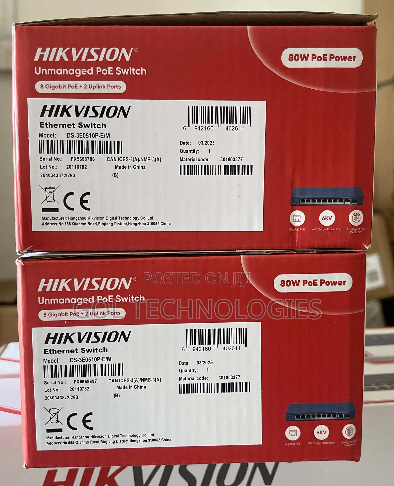 Hikvision Unmanaged Poe Switch Ds-3e0510p Ethernet Switch