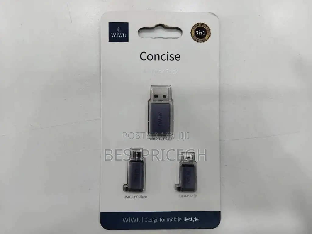 Wiwu Concise 3-in-1 Adapter Pack Grey