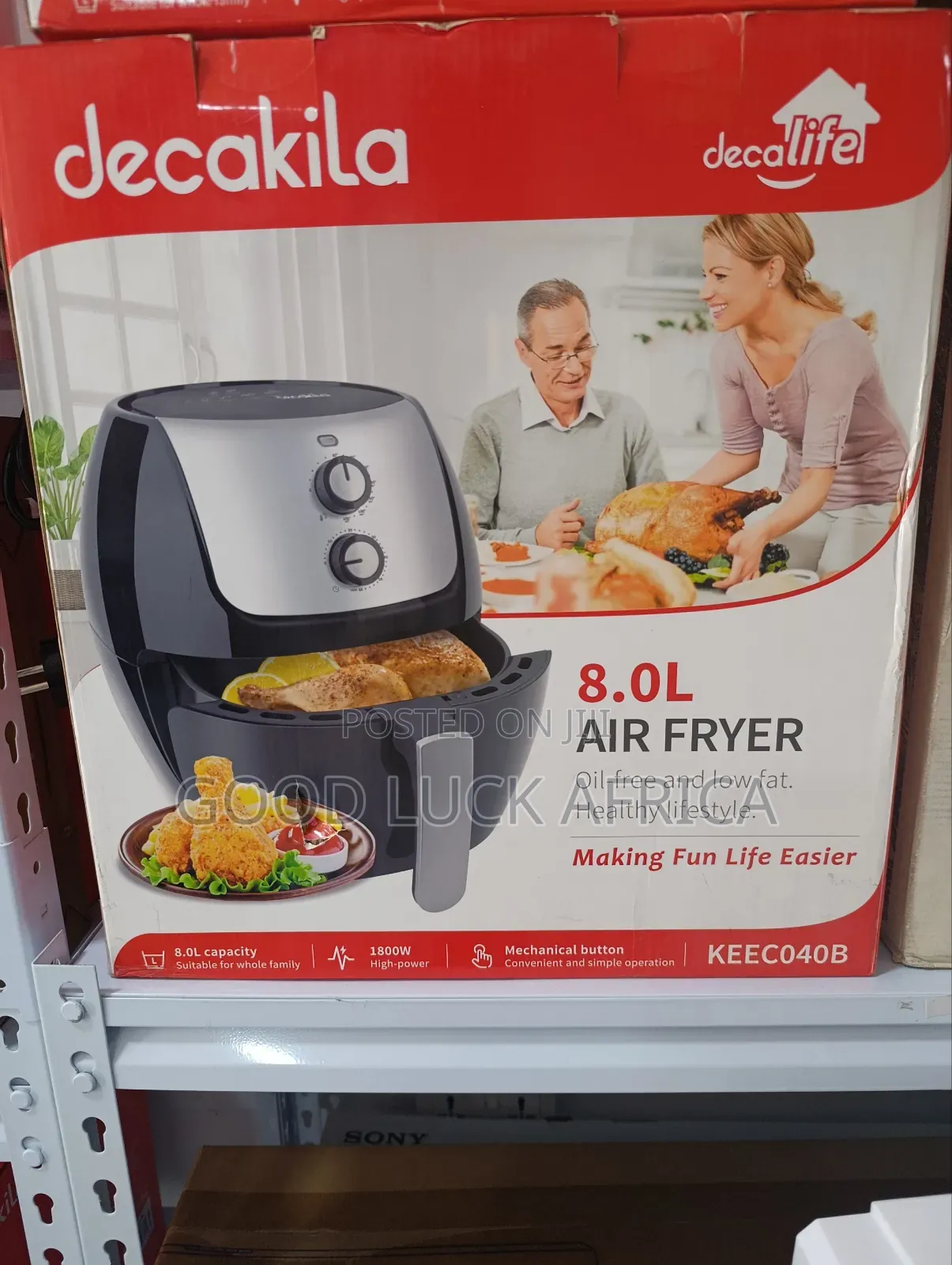 Decakila 8.0l Air Fryer Keec040b