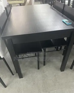 Wooden Dining Table With 4 Chairs Set