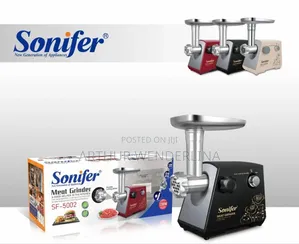 Sonifer 1200w Electrical Meat Grinder With Multiple Discs