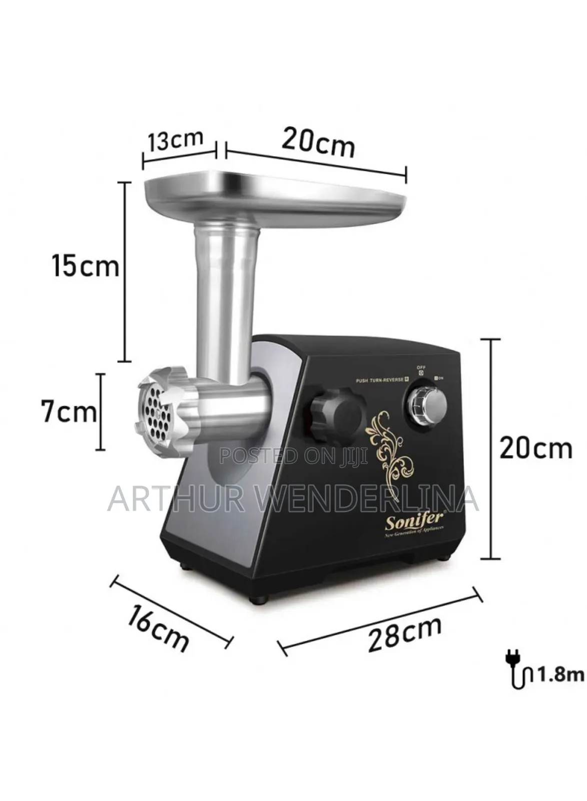 Sonifer 1200w Electrical Meat Grinder With Multiple Discs