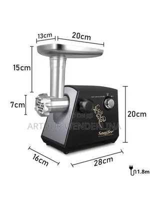 Sonifer 1200w Electrical Meat Grinder With Multiple Discs