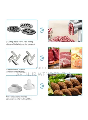 Sonifer 1200w Electrical Meat Grinder With Multiple Discs