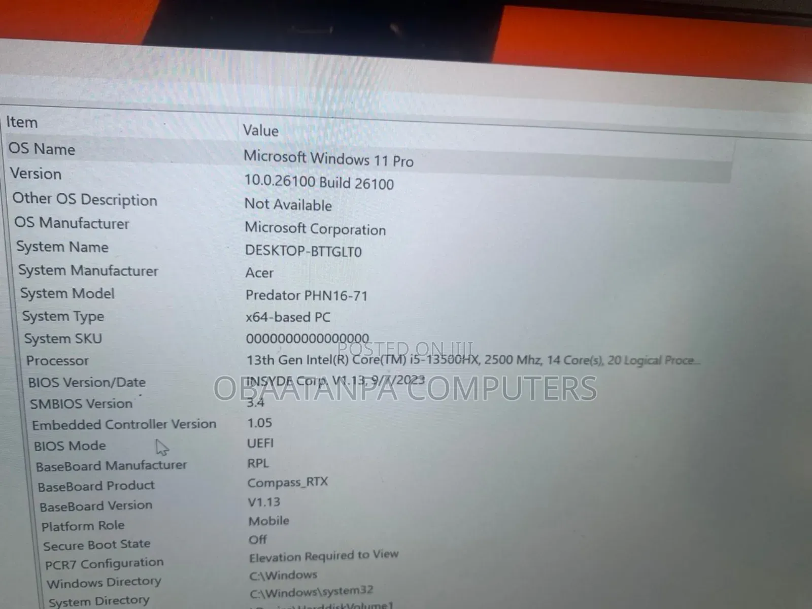 Laptop Acer Predator Helios 16 16GB Intel Core I5 SSD 512GB