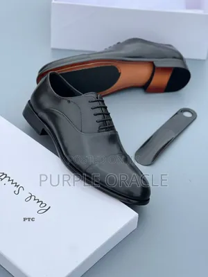 Paul Smith Men's Cap-Toe Oxford Dress Shoes With Shoehorn