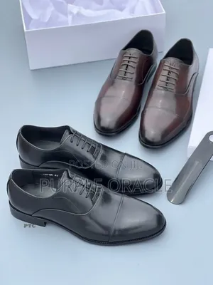 Paul Smith Men's Cap-Toe Oxford Dress Shoes With Shoehorn
