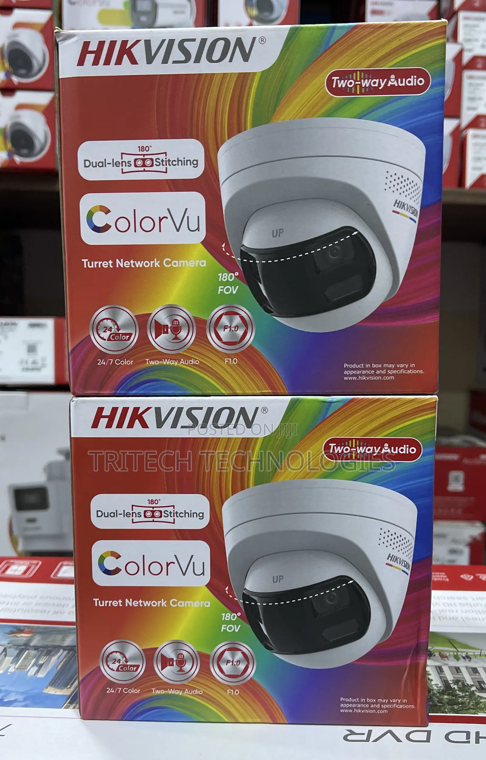 Hikvision 6mp Dual Lens Stitched Wide Angle Colorvu Ip Cam