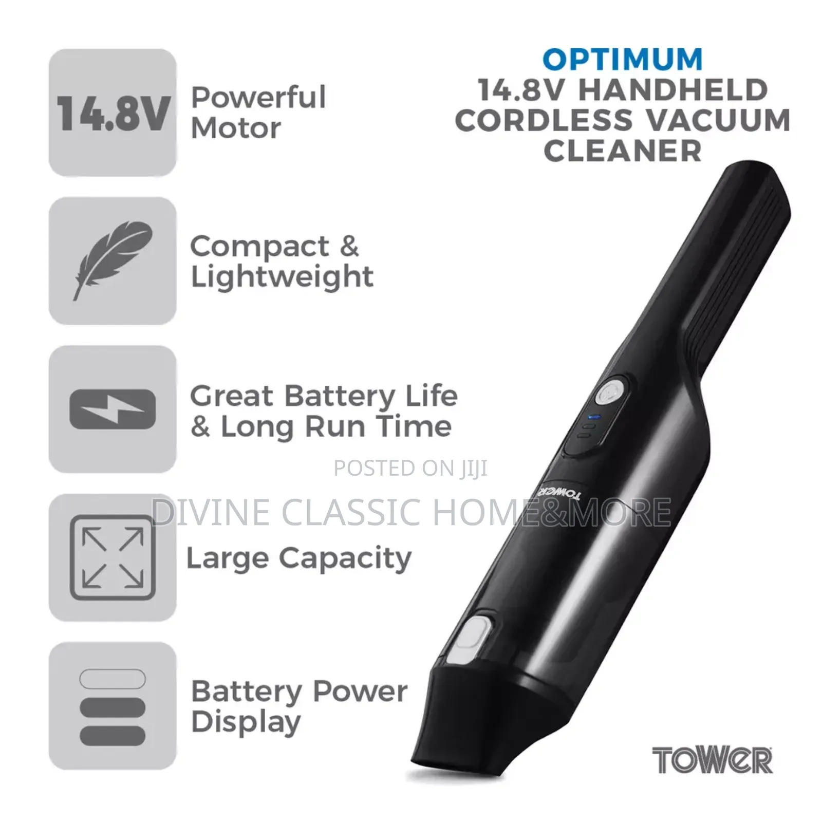 Optimum Handheld Cordless Vacuum Cleaner 14.8v