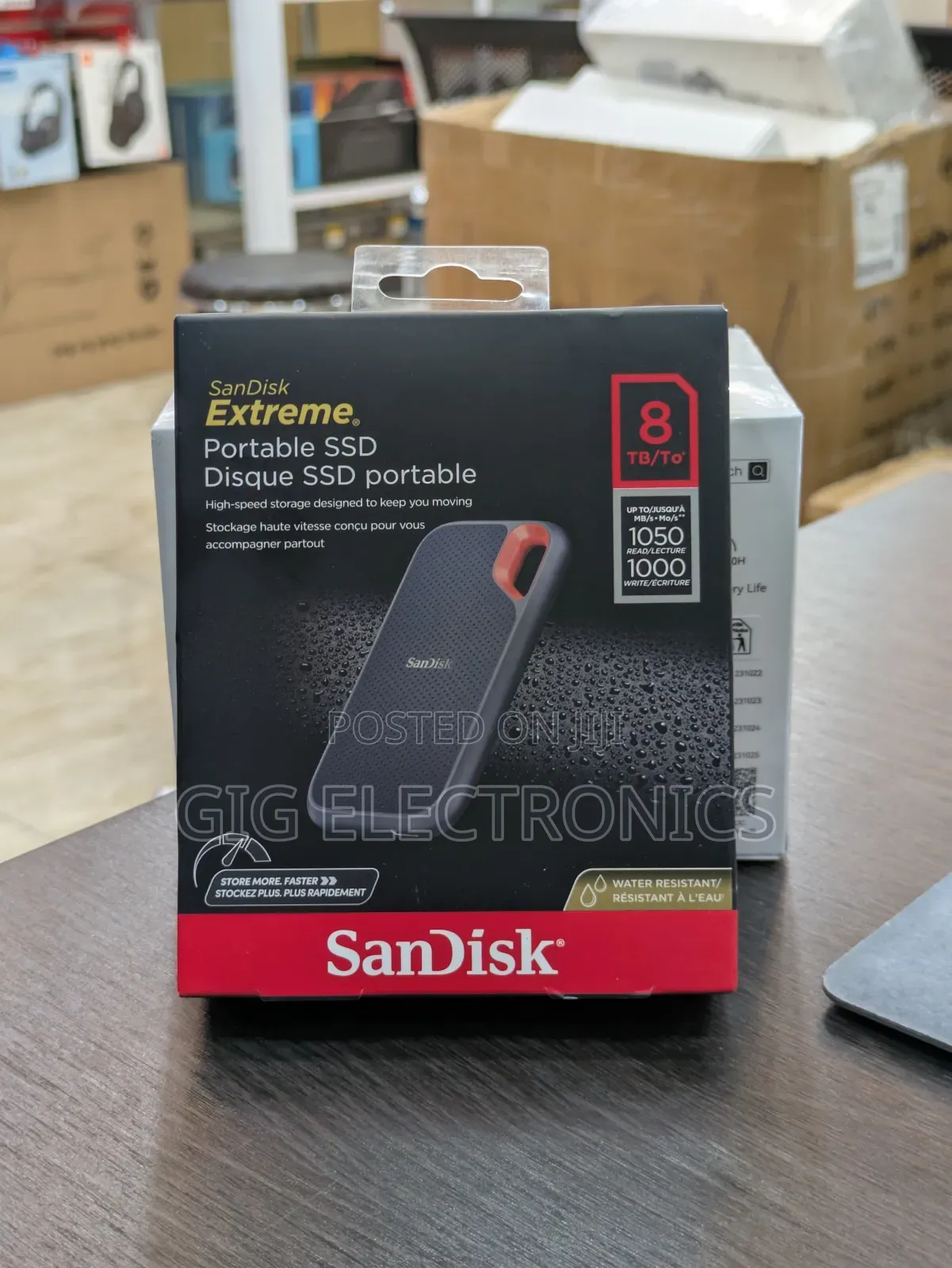 Sandisk 8tb Extreme Portable SSD V2 1050 Mb/S (Black)