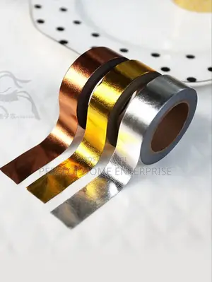 Wall Tape In Black, Gold And Silver Colours