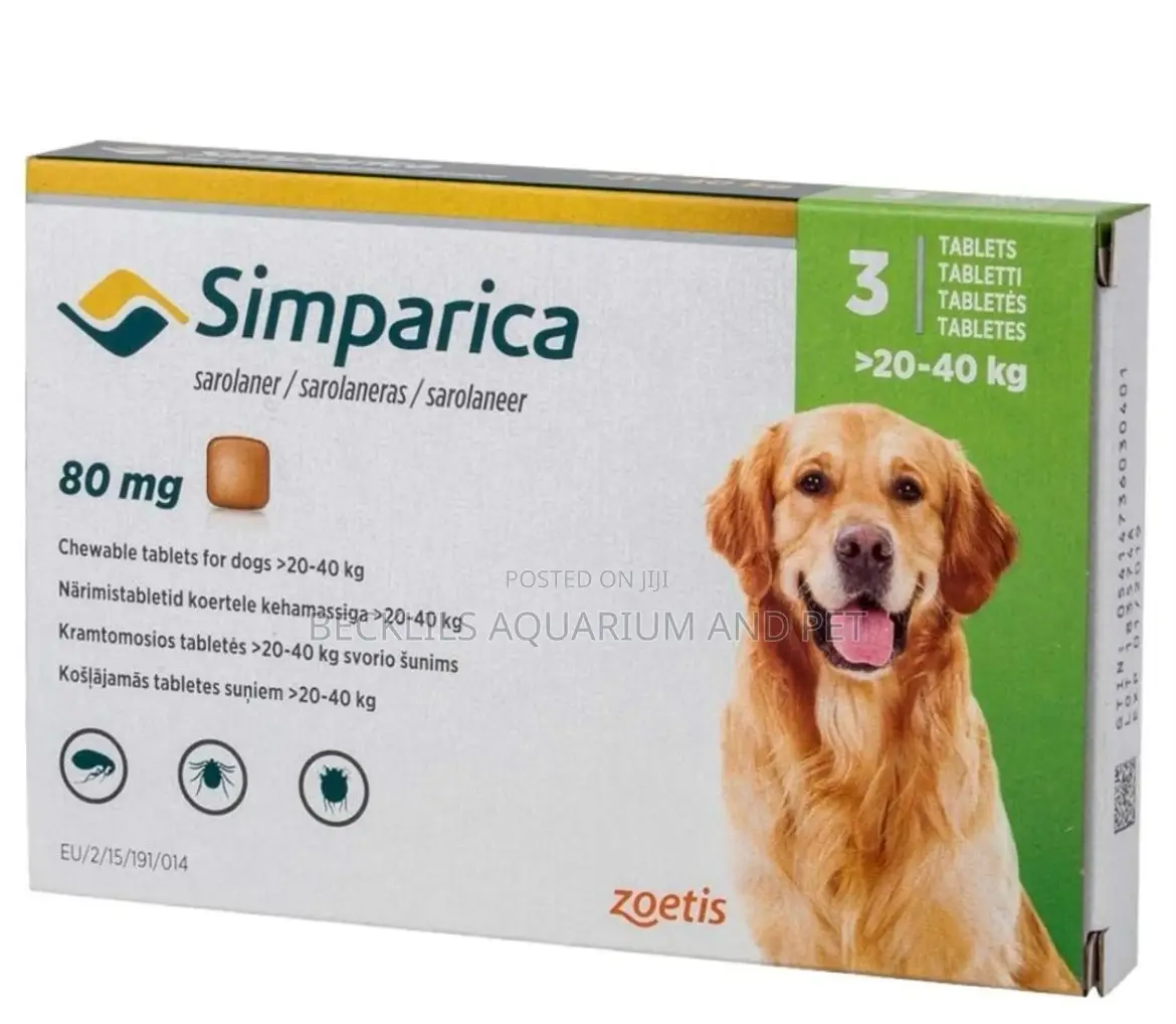 Simparica Tick and Flea Tables for Dogs O