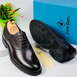 Steve Riots Black and Dark Coffee Men’S Shoe