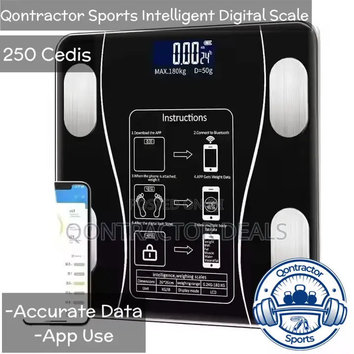Qontractor Sports Intelligent Bluetooth Bathroom Body Scale