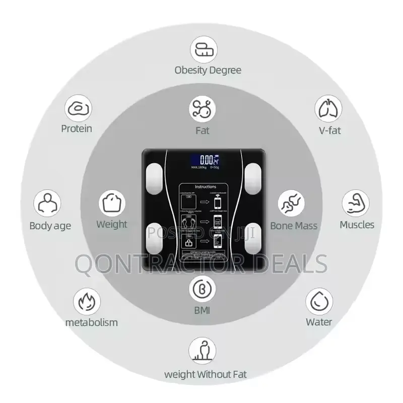 Qontractor Sports Intelligent Bluetooth Bathroom Body Scale