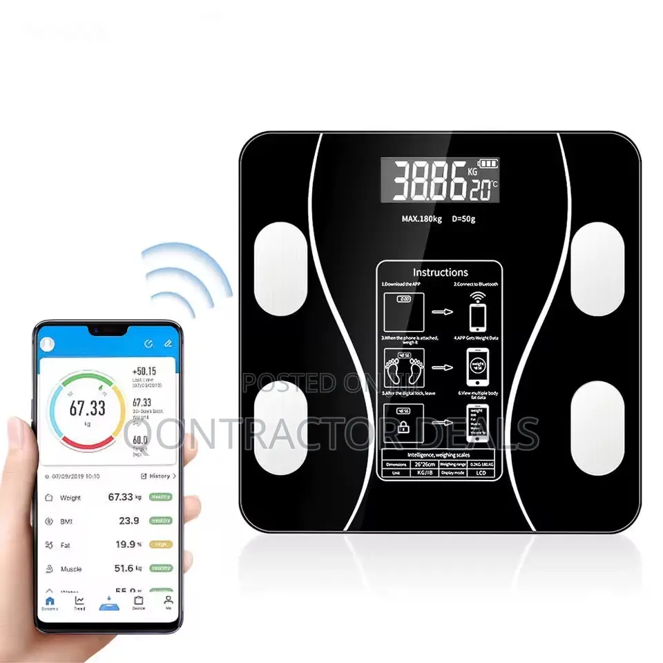 Qontractor Sports Intelligent Bluetooth Bathroom Body Scale
