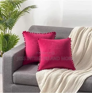 Decorative 2 Pieces Throw Pillow (Fuchsia)