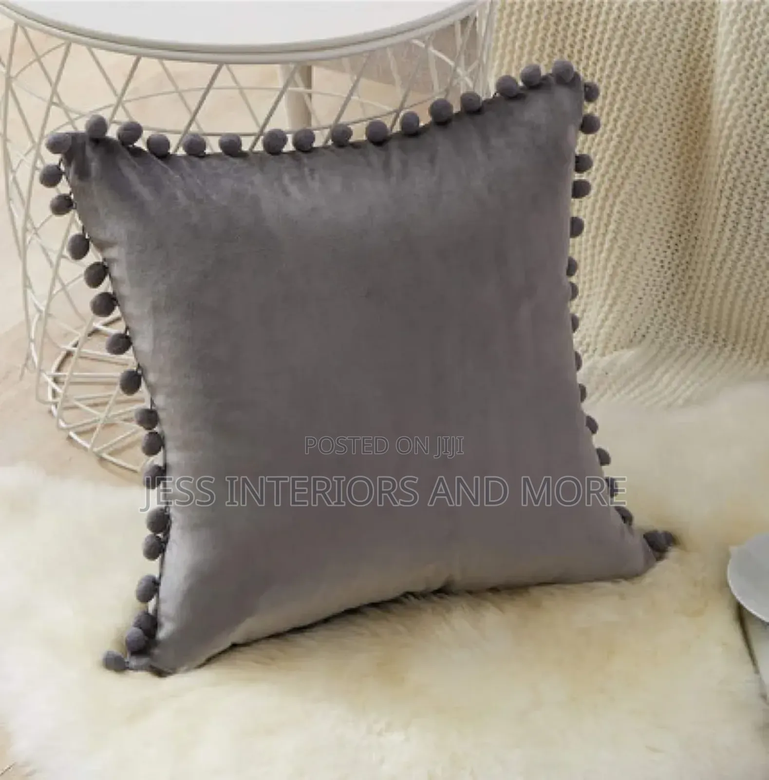 Throw Pillow(Light Grey)