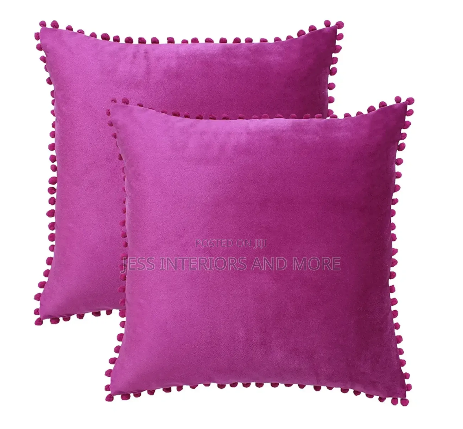 Throw Pillow (Purple) 2pcs