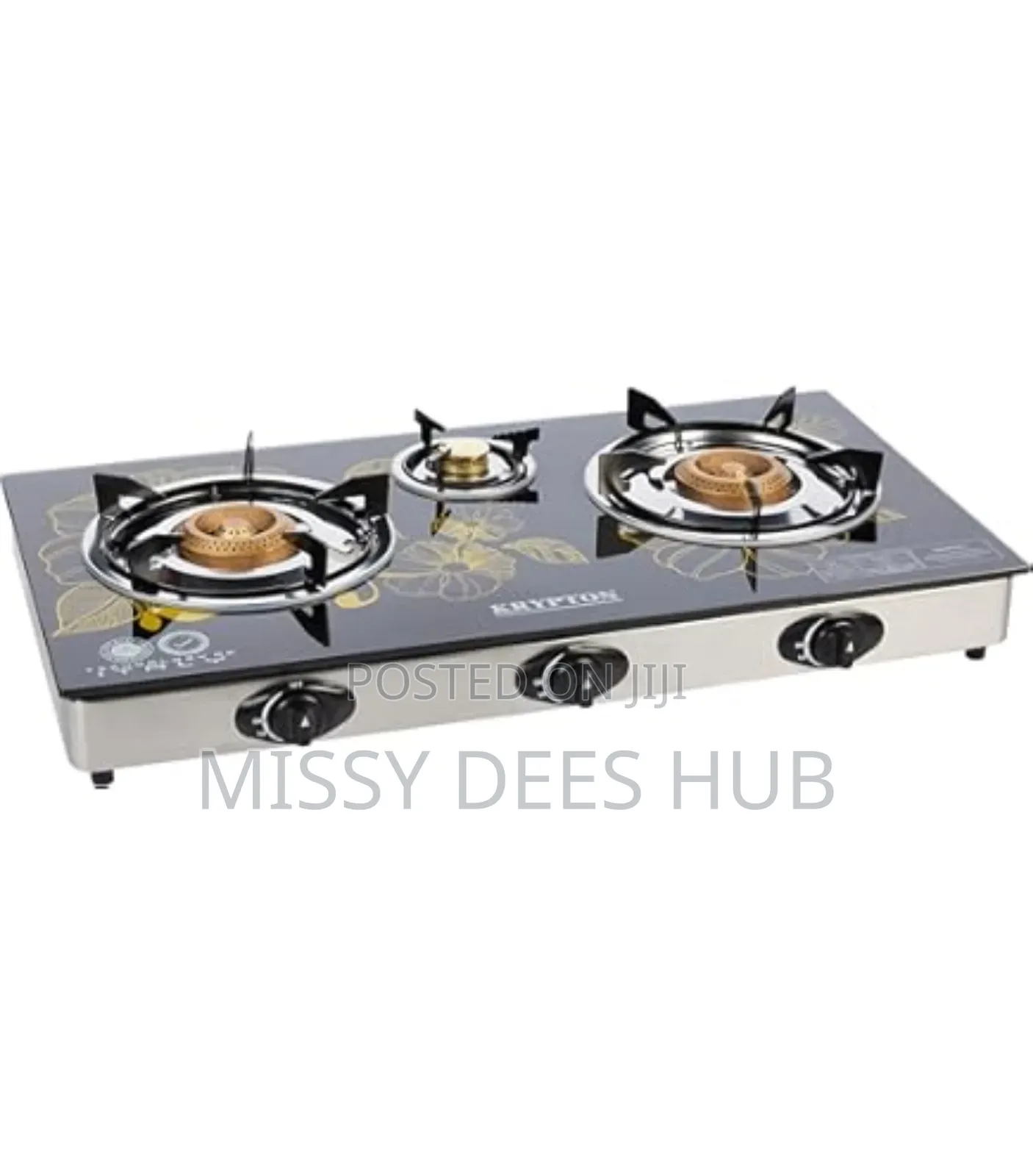 3 Burner Tempered Glasstop Cooker