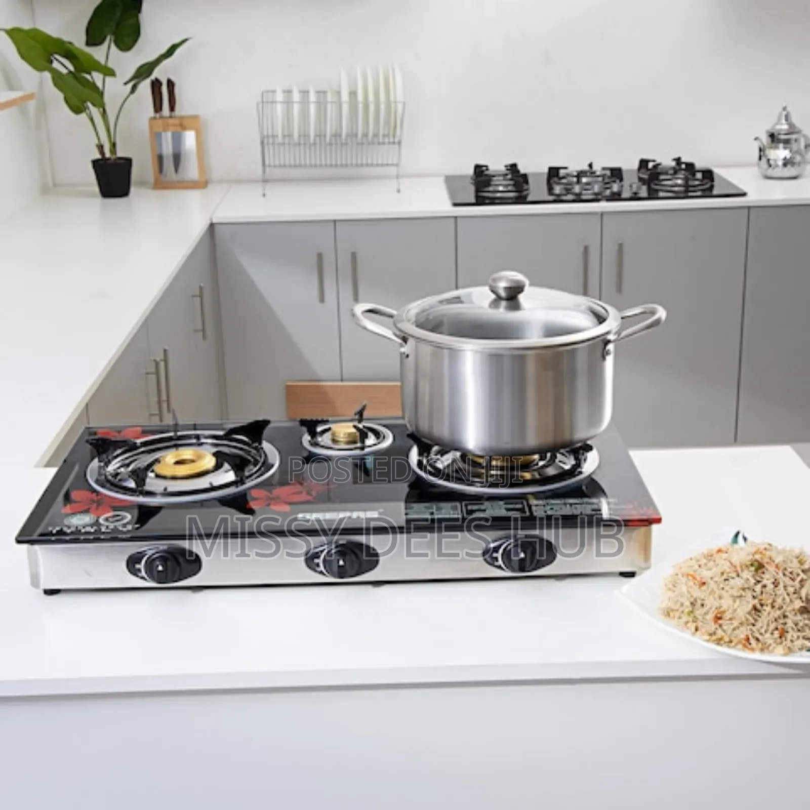 3 Burner Tempered Glasstop Cooker