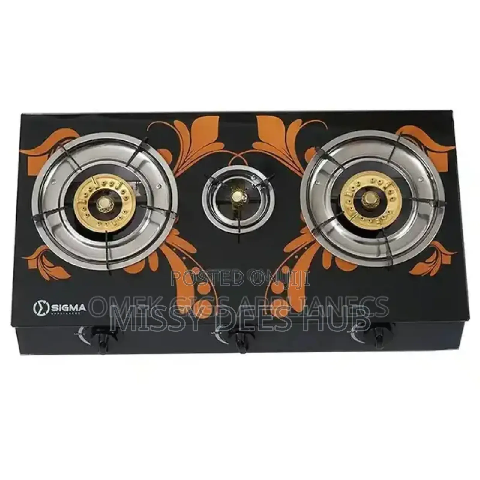 3 Burner Tempered Glasstop Cooker