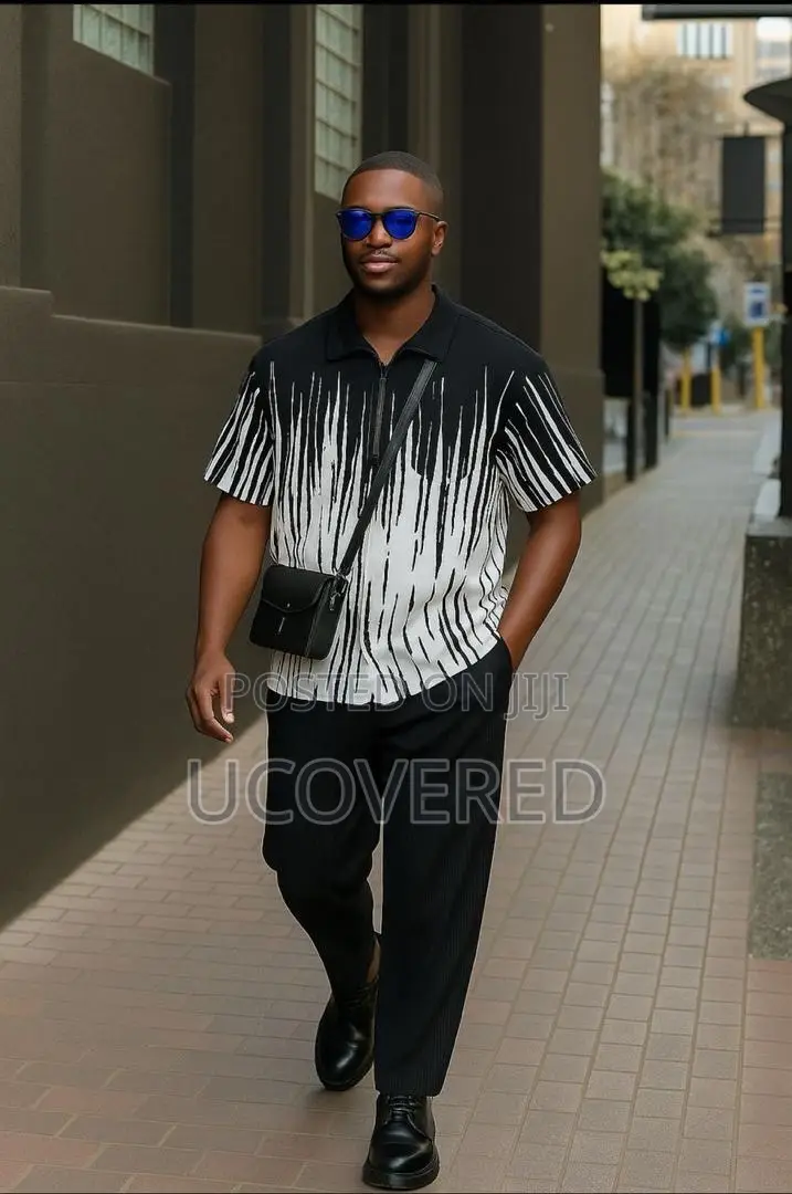 Men’S 2 Piece Top and Down Beach Vacation Outfit Pants