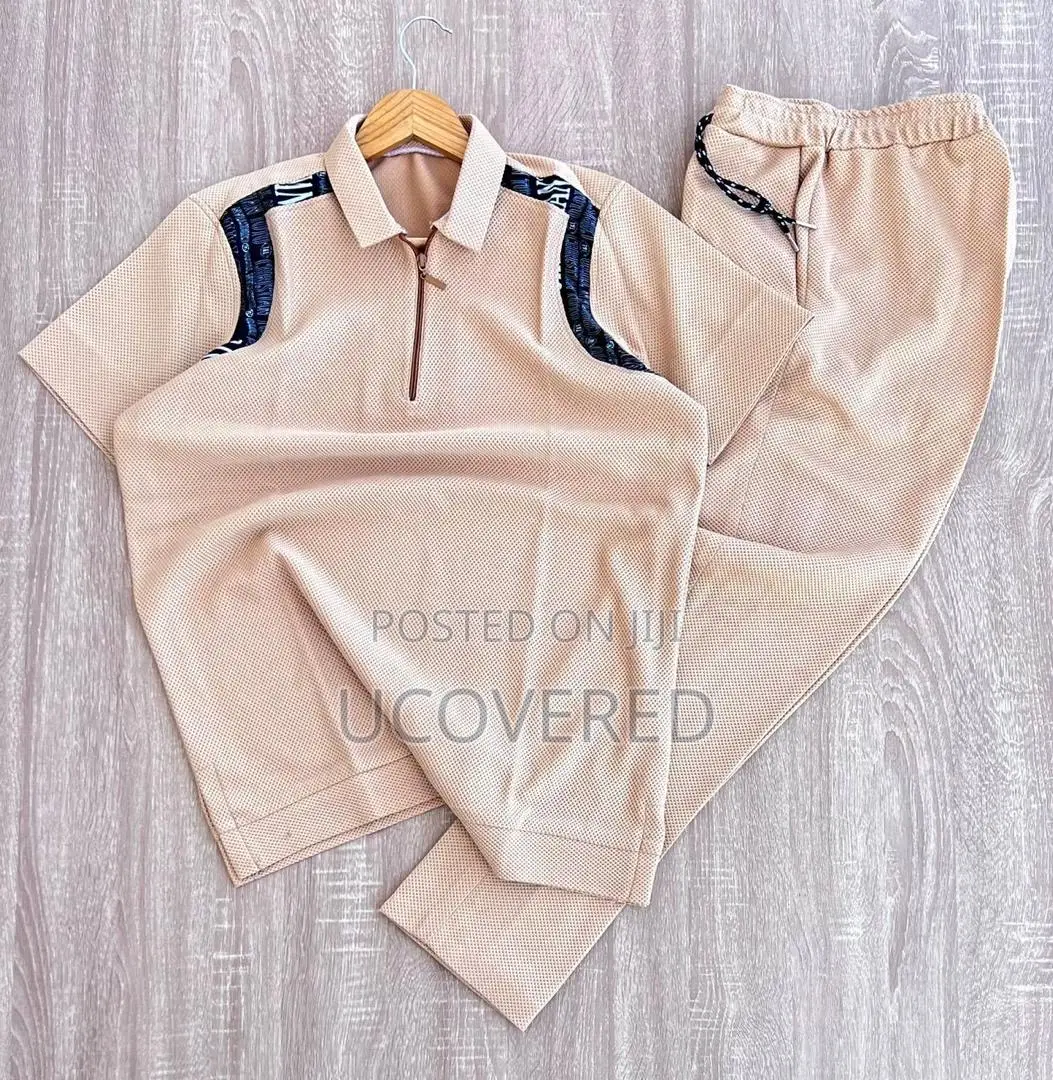 Men’S 2 Piece Top and Down Beach Vacation Outfit Pants