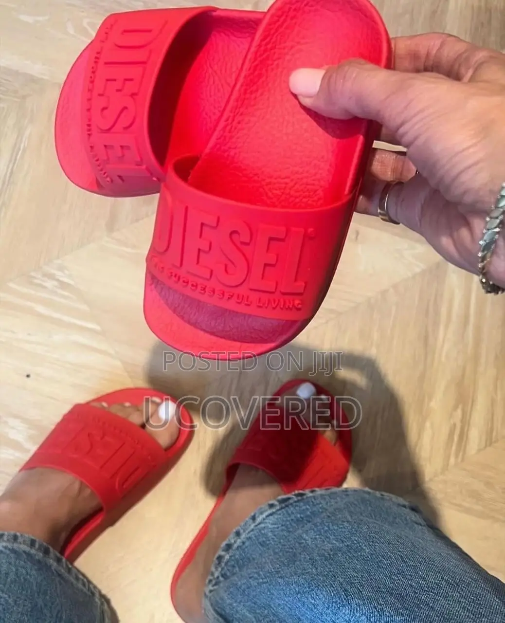 Diesel Open Toe Shower Slip on Slides/Slippers