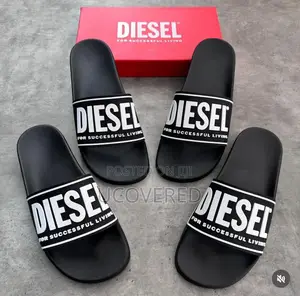 Diesel Open Toe Shower Slip on Slides/Slippers