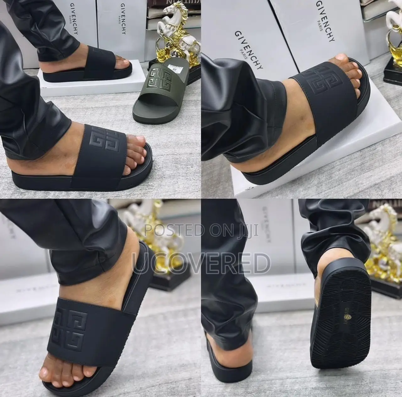 Givenchy Open Toe Shower Slip on Slides/Slippers
