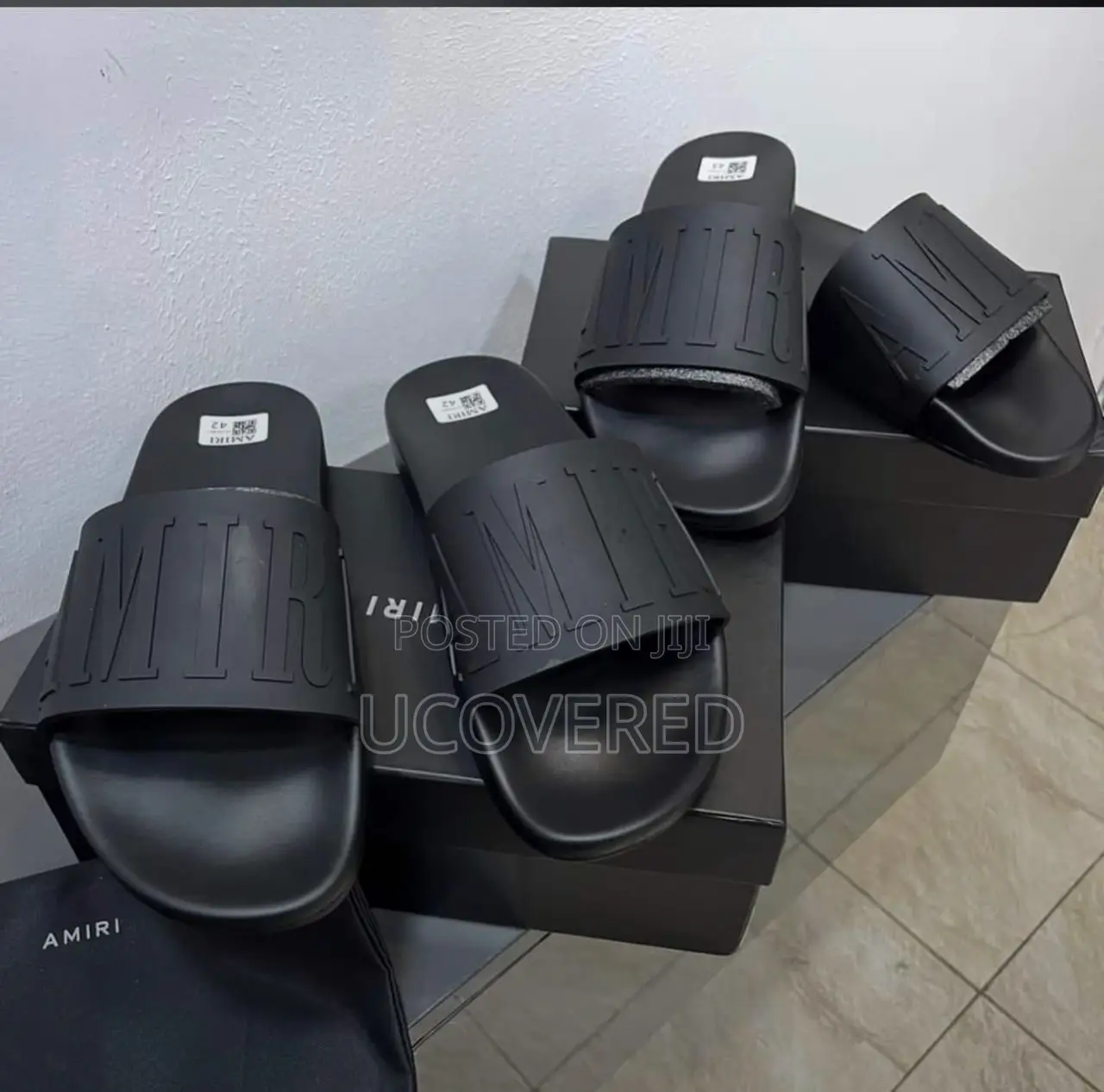 Amiri Open Toe Shower Slip on Slides/Slippers
