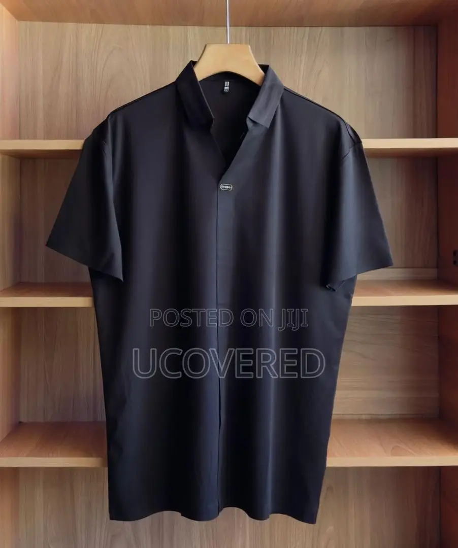 Men’S Short Sleeve Button Down Stripe Shirt