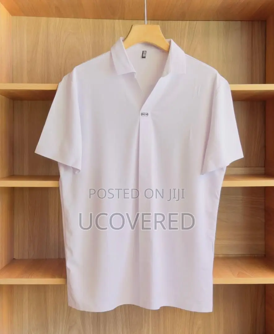Men’S Short Sleeve Button Down Stripe Shirt