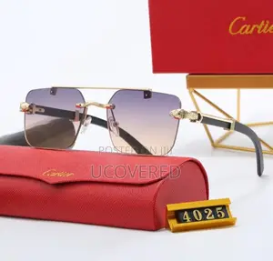 Cartier Men’S Sunglasses Fashion Rimless Rectangular Shape