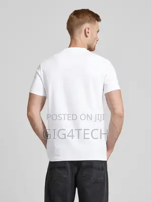 Jersey Round Neck Tshirt Plain White Unisex