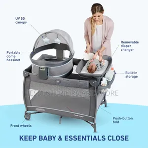 Baby Cot (Graco Pack 'N Play Dome Lx Playard Travel Crib)