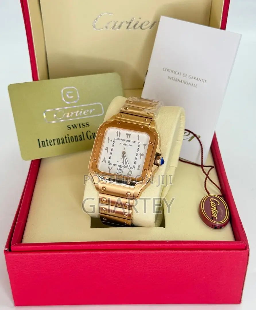 Cartier Mechanical Premium Quality Watch - Rose Gold