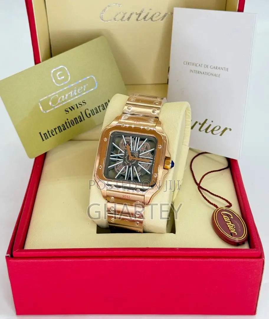 Cartier Mechanical Premium Quality Watch - Rose Gold