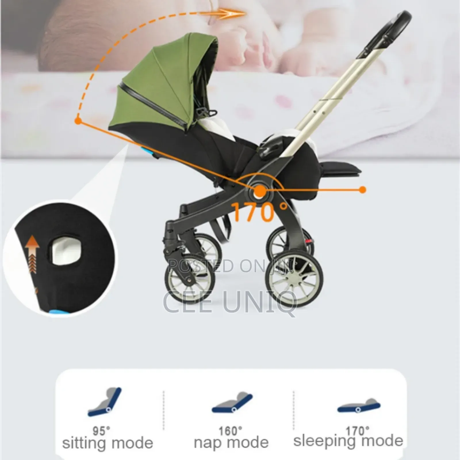 Car Seat Stroller Baby Carriage Basket Portable Travel Syste