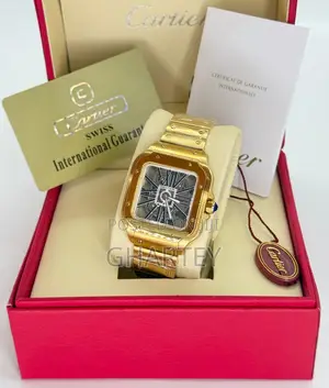 Santos De Cartier Premium Men’S Mechanical Watch - Gold