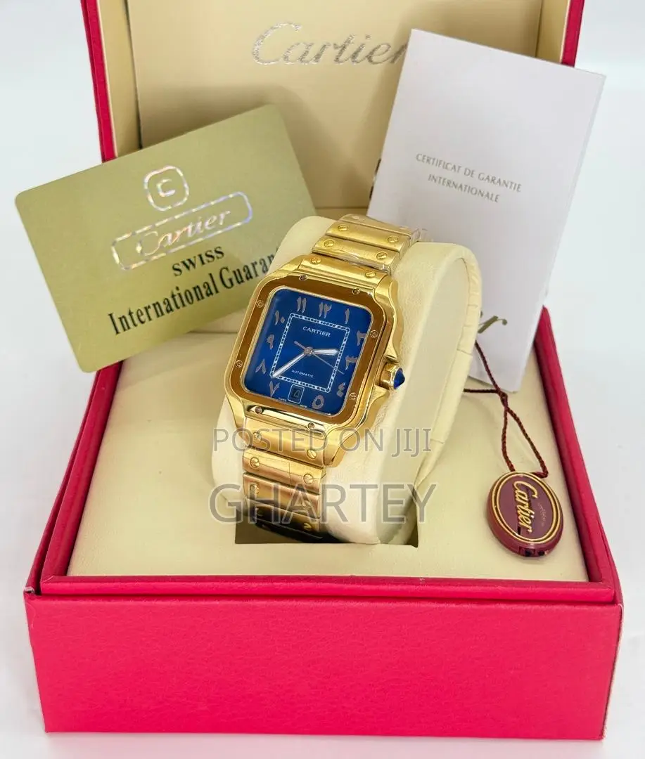 Santos De Cartier Premium Men’S Mechanical Watch - Gold