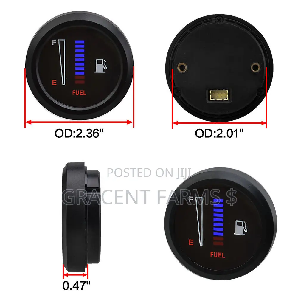 Flat Body Universal Vehicle Fuel Gauge Meter