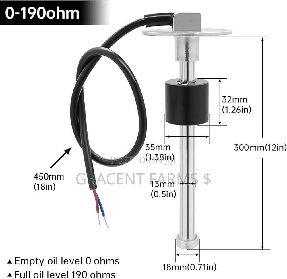 250ml Universal Vehicle Fuel Level Sensor