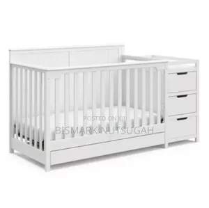 Drawer Wooden Baby Cot Bed