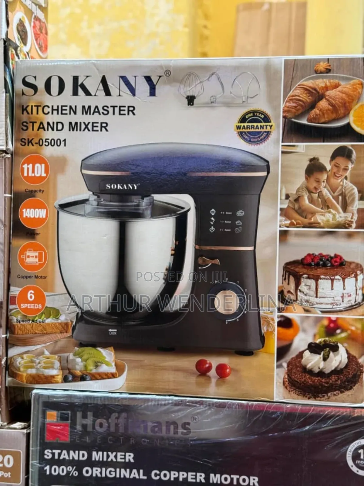 Sokany Stand Mixer With 6 Speeds 11l Capacity Pulse Fun.